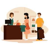 Was Out Shopping vector