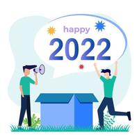 Illustration vector graphic cartoon character of 2022