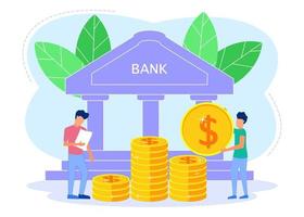 Illustration vector graphic cartoon character of money saving