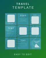 social media post template with soft blue vector