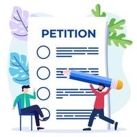 Illustration vector graphic cartoon character of petition