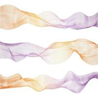 Set bright dynamic wave lines. Abstract background. Vector multicolored template for design.