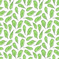 Vector seamless summer pattern. Green leaves. Cute baby print. A simple natural background.