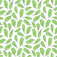 Vector seamless summer pattern. Green leaves. Cute baby print. A simple natural background.