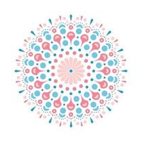 Dot painting meets mandalas. Aboriginal style of dot painting and power of mandala. Decorative flower vector