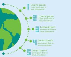 infografía 5 pasos o línea de tiempo para el diseño de su negocio. vector