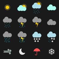 Set of weather icon vector design