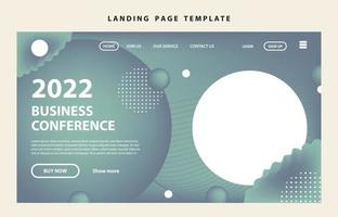 landing page template website presentation digital marketing flat design startup event business set vector