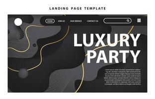 landing page template website presentation digital marketing flat design startup event party music vector