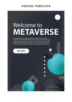 plantilla de página de destino sitio web presentación marketing digital diseño plano evento de inicio metaverso vector
