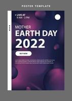 plantilla de página de destino sitio web presentación marketing digital diseño plano evento de inicio día de la tierra vector