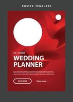 plantilla de página de destino sitio web presentación marketing digital diseño plano inicio evento boda vector