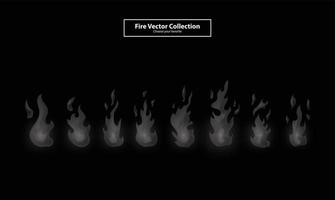 drawing outline fire vector element flame icon logo cartoon wallpaper background clipart symbol set