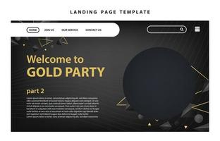 landing page template website presentation digital marketing flat design startup event party music vector