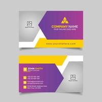 Abstract style business card template design vector