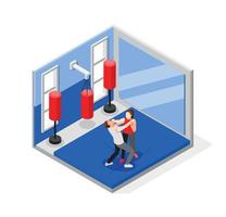 Self Defense Gym Composition vector