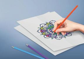 Realistic Antistress Colouring vector