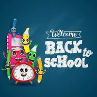 welcome back to school with funny characters