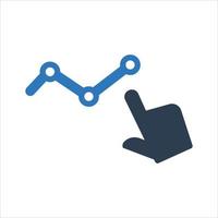 Online marketing report, analysis icon vector