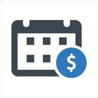 Financial reminder, money is time icon vector