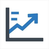 Graphical Analysis, sales report Icon vector