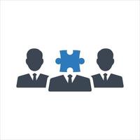 Solution team, teamwork, problem solving icon vector