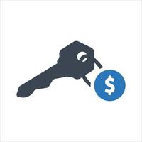 Success key, bank security icon vector