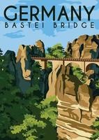 Bastei Germany Vector Illustration Background