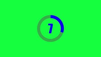 Green screen video countdown counter with rounded corners for 10 to 1