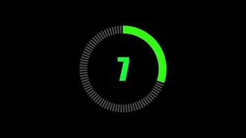 video countdown counter with rounded corners for 10 to 1 on a black background.