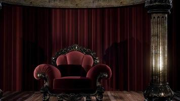 luxurious theater curtain stage with chair video