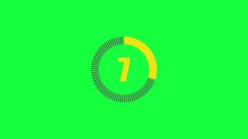 Greenscreen-Video-Countdown-Zähler mit abgerundeten Ecken für 10 bis 1 video