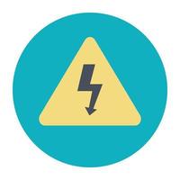 Thunder Warning Sign vector