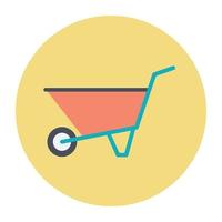 Trendy Wheelbarrow Concepts vector