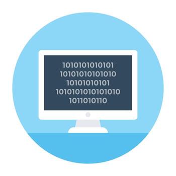 conceptos de pantalla binaria vector