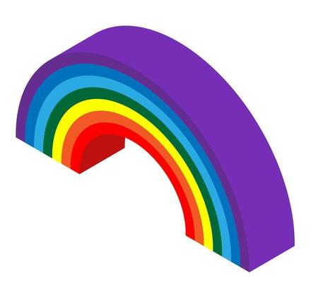 Isometric rainbow icon vector illustration eps.10