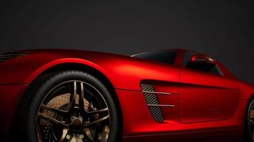 luxury sport car in dark studio with bright lights video