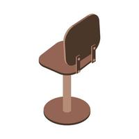 Isometric office chair for web design vector illustration