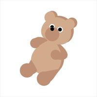 Teddy bear isometric for kids shop or interior. Cute toy vector illustration.