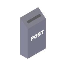 Isometric post box vector illustration eps. 10