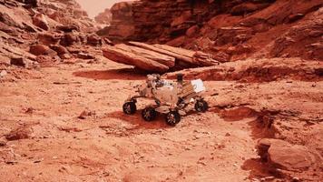 Mars Rover Perseverance exploring the red planet. Elements furnished by NASA. video