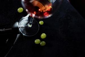 corkscrew and wine glass photo