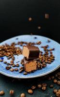 chocolate dessert with coffee beans