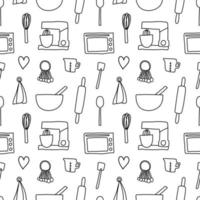 Seamless bakery. Seamless pattern. Seamless background. Seamless vector. Hand drawn vector. Bakery equipment icon. Patterns for decorating the packaging. Wrapping paper pattern. vector