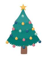 decorative christmas tree vector