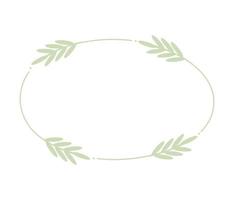 green leaves laurel wreath vector