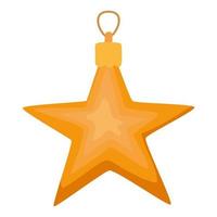 festive golden star vector