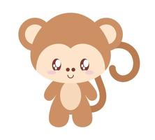 simpático mono bebe vector