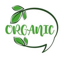 organic product stamp vector