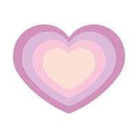 looped heart design vector